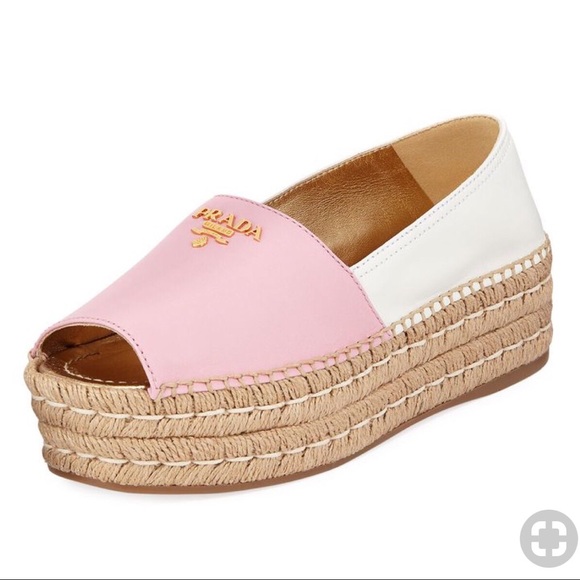prada peep toe espadrille